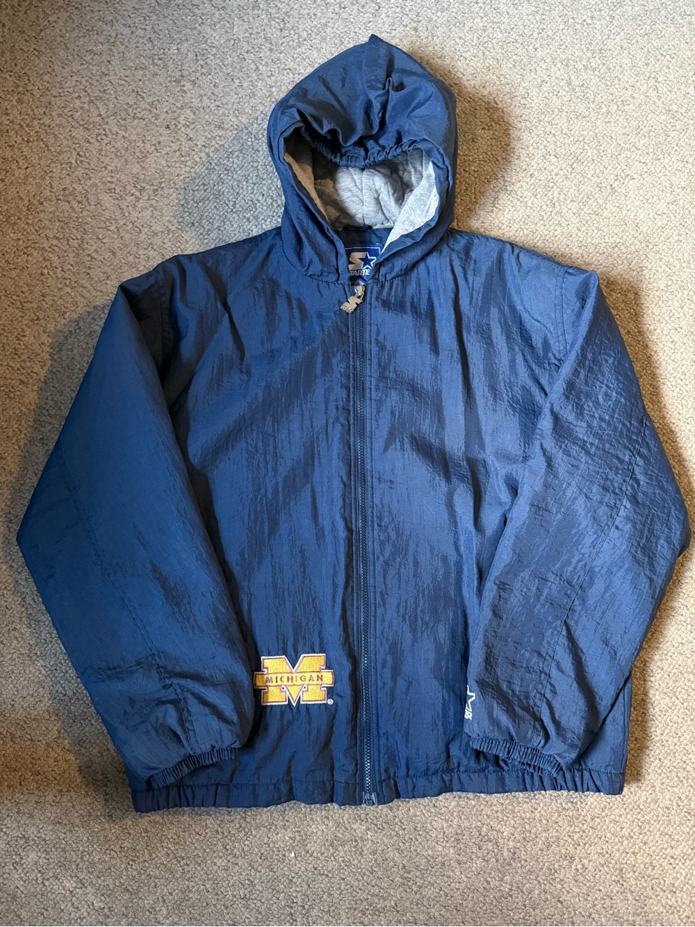 Starter Vintage Michigan Wolverines Zipper Jacket - Men’s XL